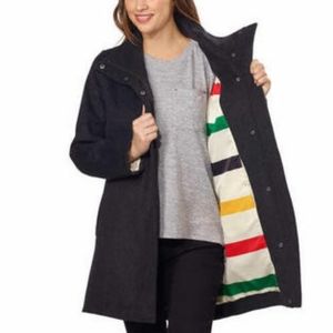 Pendleton Cascade Wool Campbell Coat in Charcoal